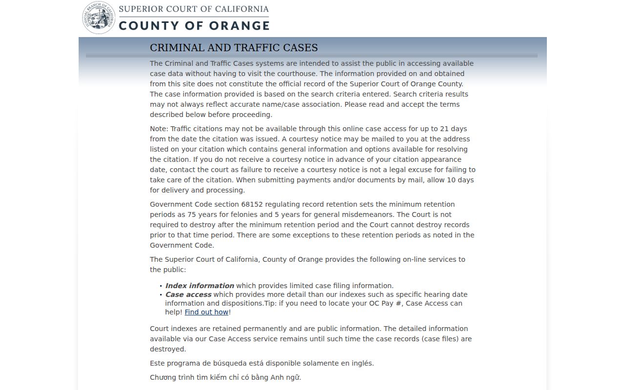 Newport Beach resident lookup criminal and traffic court search