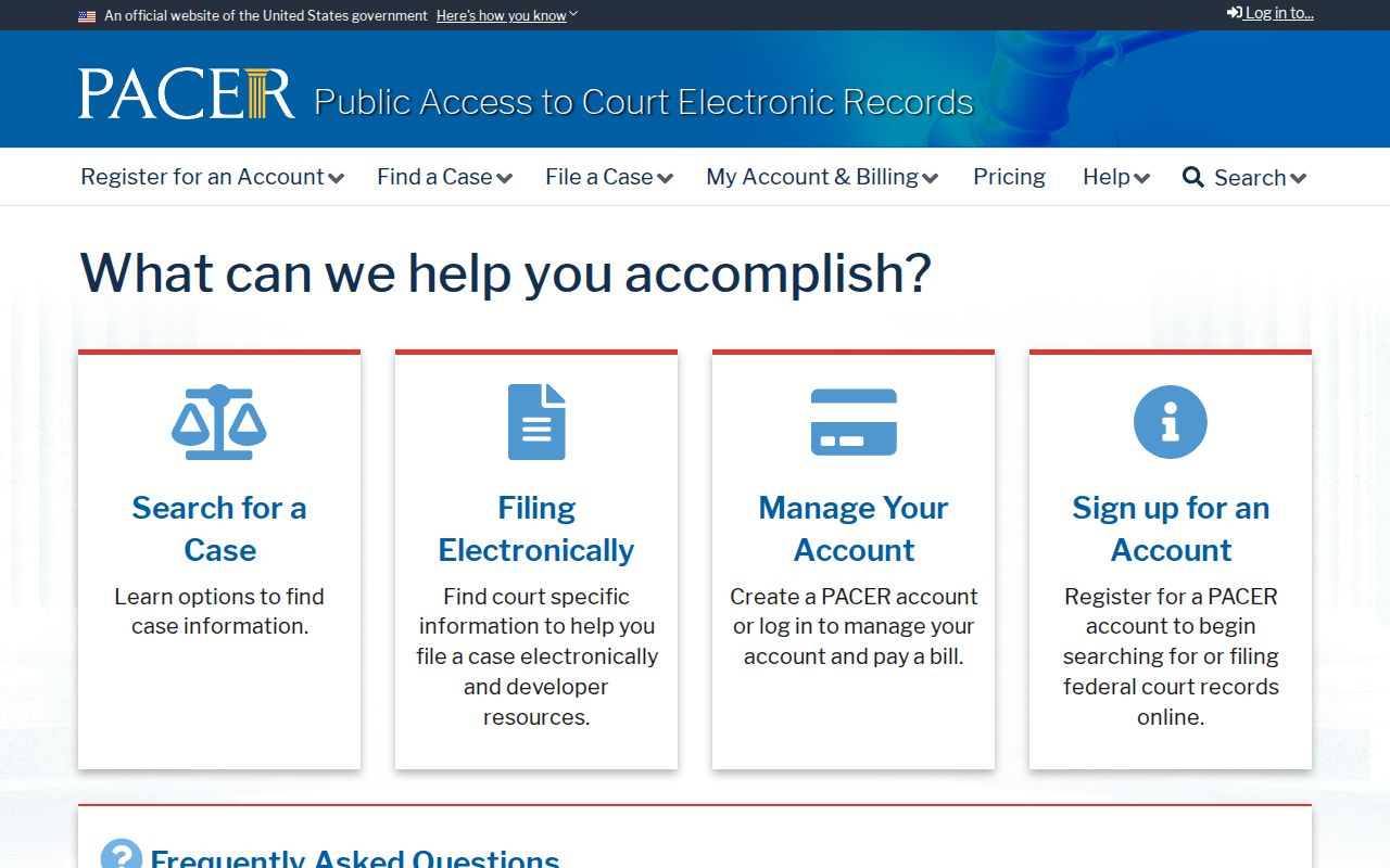 Newport Beach resident lookup federal court records through PACER